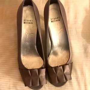 Size 8 dressy heels. Stuart weitzmsn. Leather sole